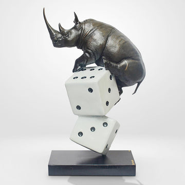 Luck of the Rhino (Bronze Sculpture)