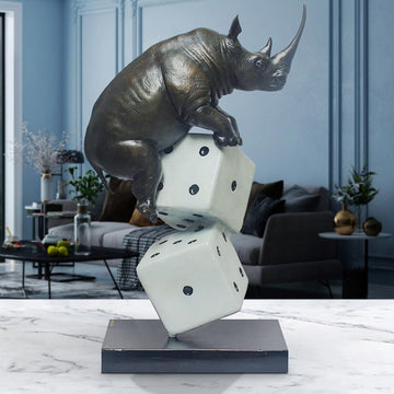 Luck of the Rhino (Bronze Sculpture)