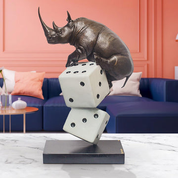 Luck of the Rhino (Bronze Sculpture)