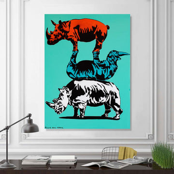 Rhinos rule the world (Original Painting)
