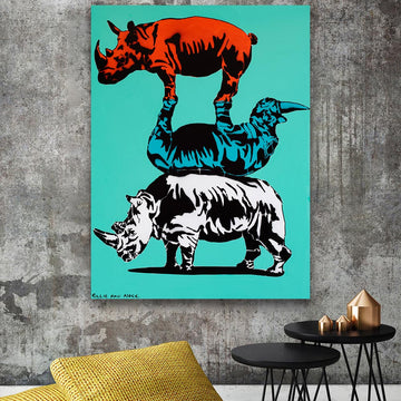 Rhinos rule the world (Original Painting)
