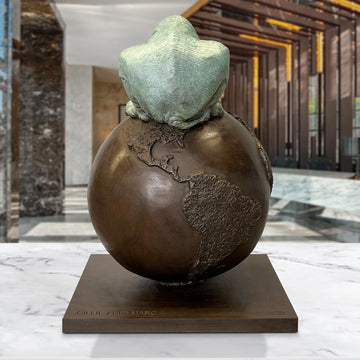 Rhino on Top of the World (Bronze Sculpture)