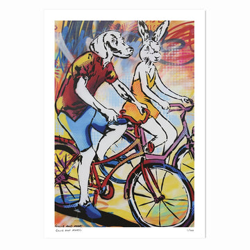 Bike Lovers on the Road (Print)