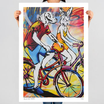 Bike Lovers on the Road (Print)