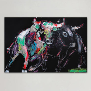 Seraphim, the Spirited Bull (Original Painting)