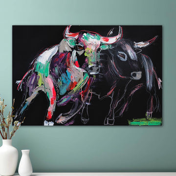 Seraphim, the Spirited Bull (Original Painting)