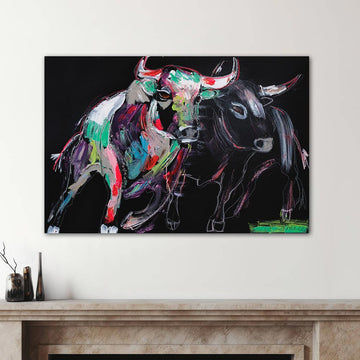 Seraphim, the Spirited Bull (Original Painting)