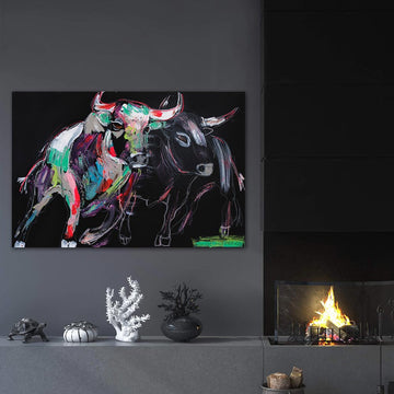 Seraphim, the Spirited Bull (Original Painting)