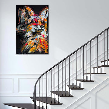 Shadow, the Vanishing Sierra Nevada Red Fox (Original Painting)