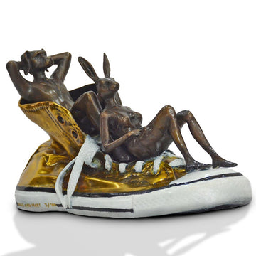 A Little Golden Step at a Time (Bronze Sculpture)