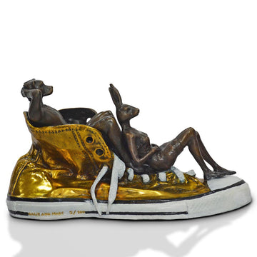 A Little Golden Step at a Time (Bronze Sculpture)