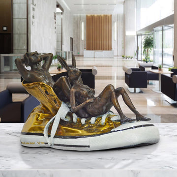 A Little Golden Step at a Time (Bronze Sculpture)