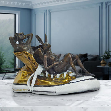 A Little Golden Step at a Time (Bronze Sculpture)