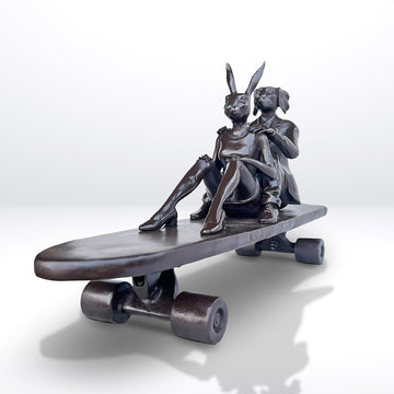 A Little Eco Ride (Bronze Sculpture)