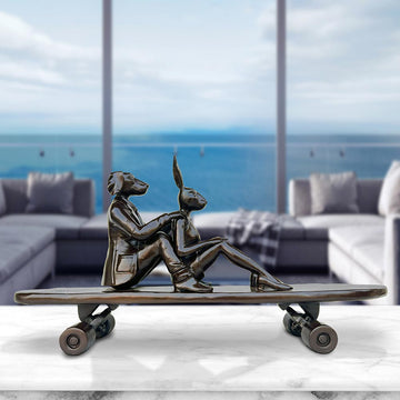 A Little Eco Ride (Bronze Sculpture)