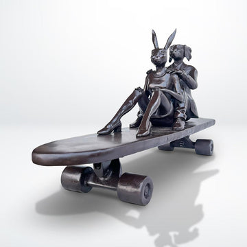 A Little Eco Ride (Bronze Sculpture)
