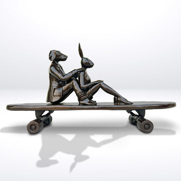 A Little Eco Ride (Bronze Sculpture)