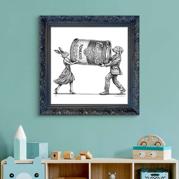 A Study for The Campbell Soup Lovers (Giclee Canvas Print)