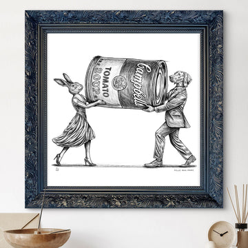 A Study for The Campbell Soup Lovers (Giclee Canvas Print)