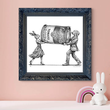 A Study for The Campbell Soup Lovers (Giclee Canvas Print)