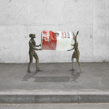 A Little Clean Up (Bronze Sculpture)