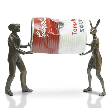 A Little Tomato Soup Clean Up (Bronze Sculpture)