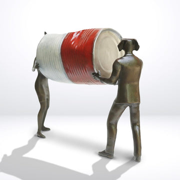 A Little Clean Up (Bronze Sculpture)