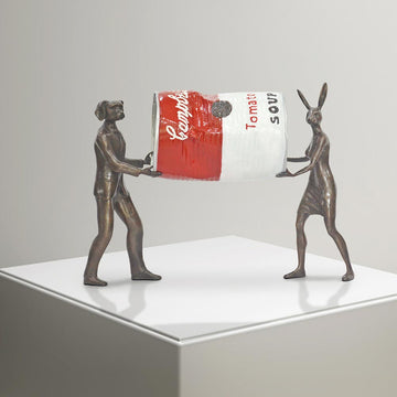 A Little Tomato Soup Clean Up (Bronze Sculpture)