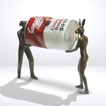 A Little Clean Up (Bronze Sculpture)