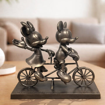 Mickey and Minnie Take Love for a Spin (Resin Sculpture)