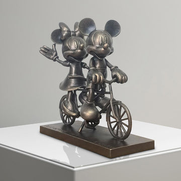 Mickey and Minnie Take Love for a Spin (Resin Sculpture)