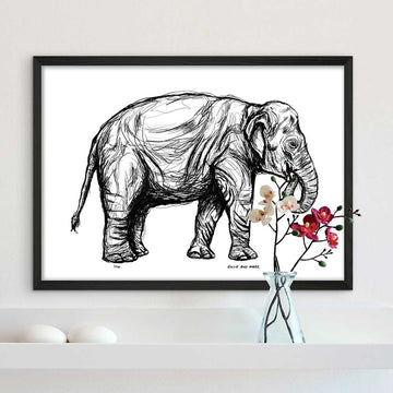 Sumatran Elephant Forever (Giclee Canvas Print)
