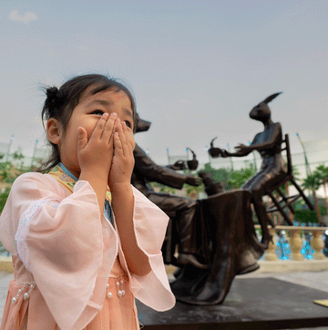 It Was a Windy Day in London (Bronze Sculpture)