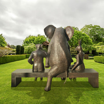 The Teatime Bench (Bronze Sculpture)