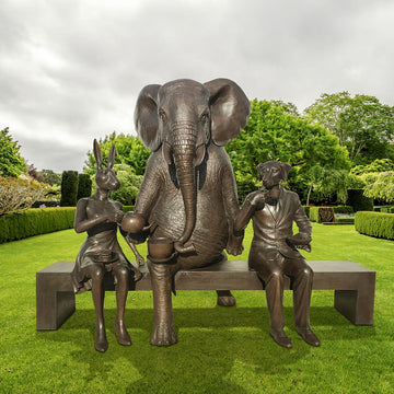 The Teatime Bench (Bronze Sculpture)