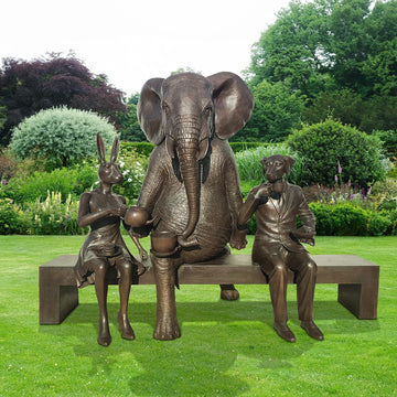 The Teatime Bench (Bronze Sculpture)