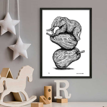 The Pearfect Elephant (Giclee Canvas Print)