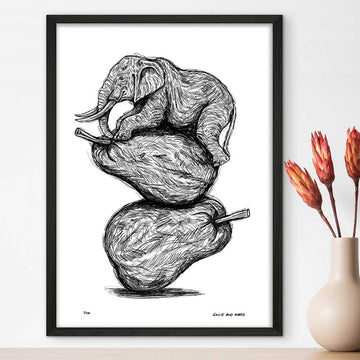 The Pearfect Elephant (Giclee Canvas Print)