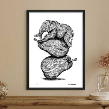 The Pearfect Elephant (Giclee Canvas Print)