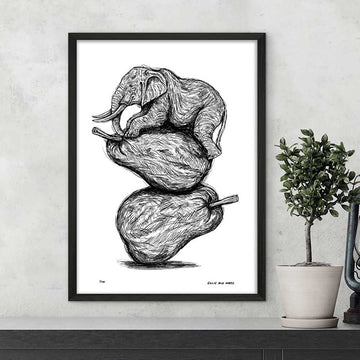 The Pearfect Elephant (Giclee Canvas Print)