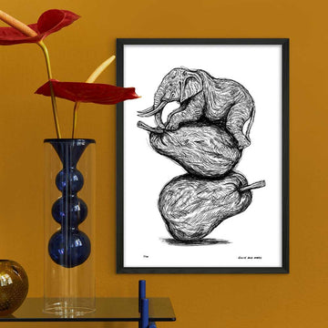 The Pearfect Elephant (Giclee Canvas Print)