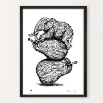 The Pearfect Elephant (Giclee Canvas Print)