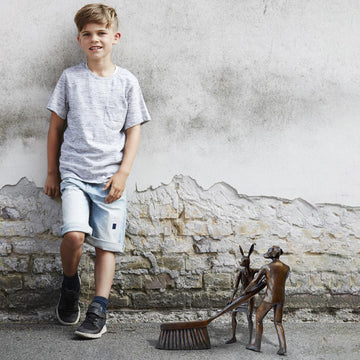 A Little Tidy Up (Bronze Sculpture)