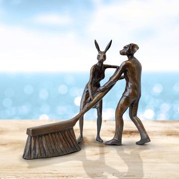 A Little Tidy Up (Bronze Sculpture)
