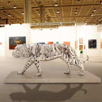 Tiger Burning Bright (Stainless Steel Sculpture)