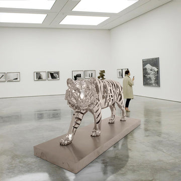Tiger Burning Bright (Stainless Steel Sculpture)