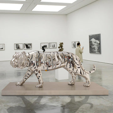 Tiger Burning Bright (Stainless Steel Sculpture)