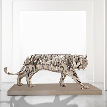 Tiger Burning Bright (Stainless Steel Sculpture)
