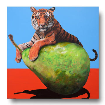 Tiger and Pear (Original Painting)