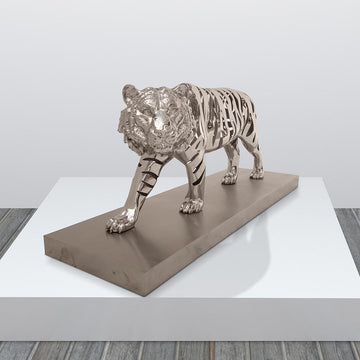 Tiger Burning Bright (Stainless Steel Sculpture)